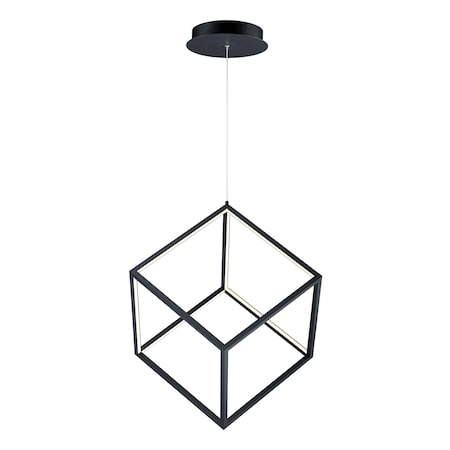 Et2 4 Square 1-Light 20.5" Wide Black Pendant Light E30582-BK